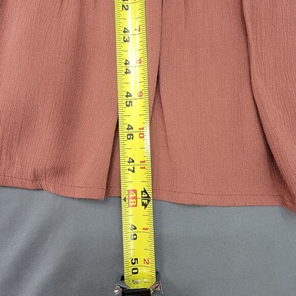 Blush Maxi Dress S Puff Sleeve Ruffle Hem Cottagecore Boho Style - Picture 8 of 9